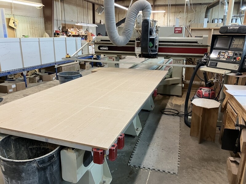 5' x 12' Komo Mach1S VR512 CNC Router, 2002 - Fanuc Control, Vacuum Pump, Tool Changer