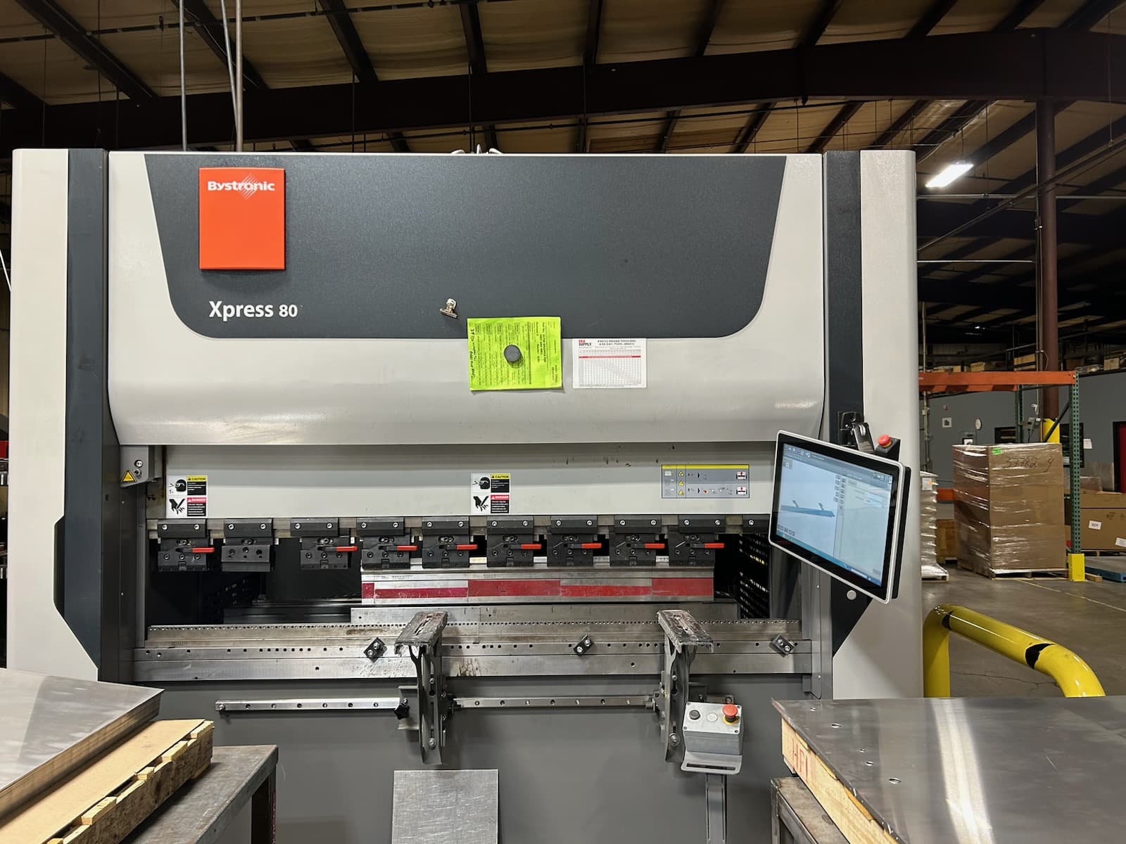 88 Ton x 6.8' Bystronic Xpress 80/2100 CNC Press Brake - 2021, 4 Axis Back Gauge System, Low Usage - Image 3
