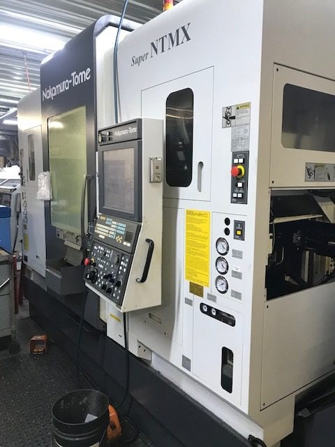 Nakamura Tome Super NTMX CNC Multi-Axis Lathe, 2011 - Bar Feeder, Tooling, Chip Blaster - Image 2