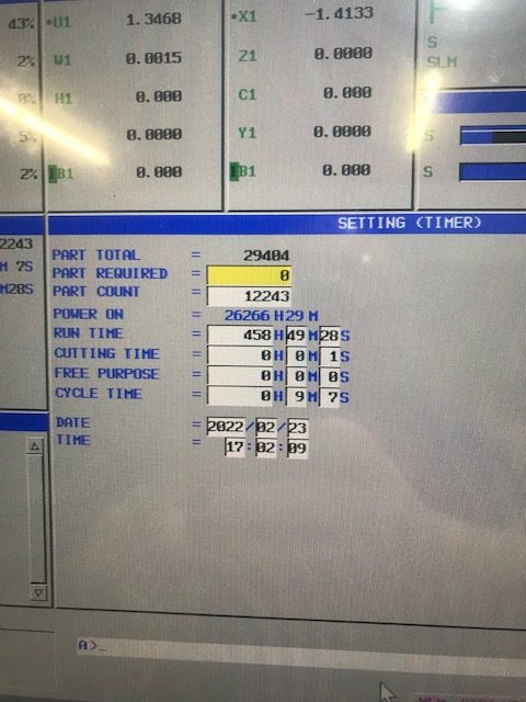Nakamura Tome Super NTMX CNC Multi-Axis Lathe, 2011 - Bar Feeder, Tooling, Chip Blaster - Image 3