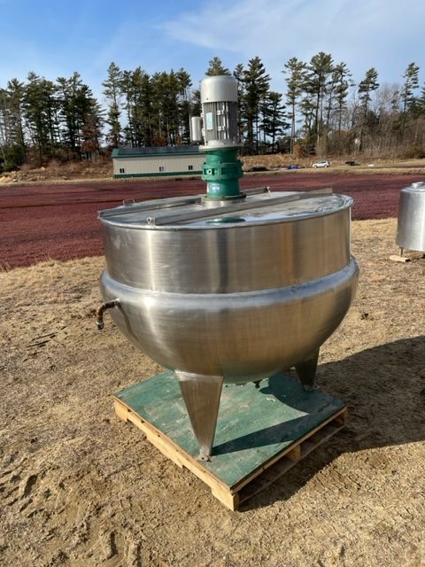 250 Gallon Stainless Steel Jacketed Tank Single Motion Anchor Style Agitator and Scraper, 2016