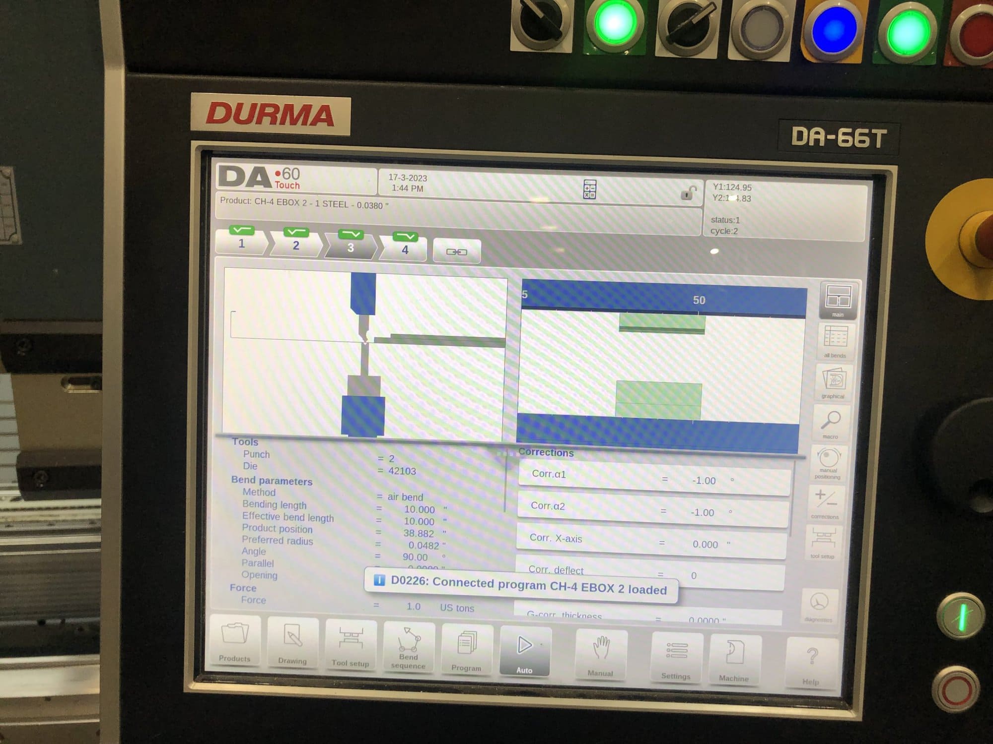 110 Ton x 10' Durma AD-R 30100 CNC Press Brake, 2019- 4-Axis Backguage - Image 6