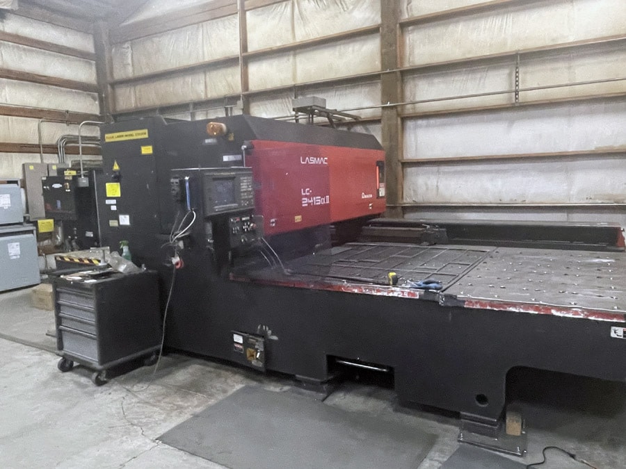 1500 Watt Amada Pulsar LC-2415XLA2 CO2 Laser, 1997- 5x10 Table, Dust Collector, Chiller