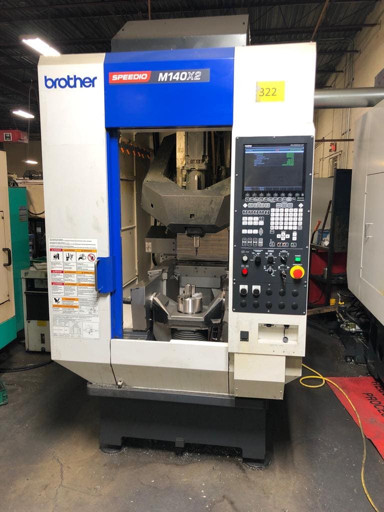 BROTHER SPEEDIO M140X2 VMC, 2018-16K RPM,5-Axis, Chip Conveyor,435 PSI High Pressure Pump, High Accuracy Machining - Image 9