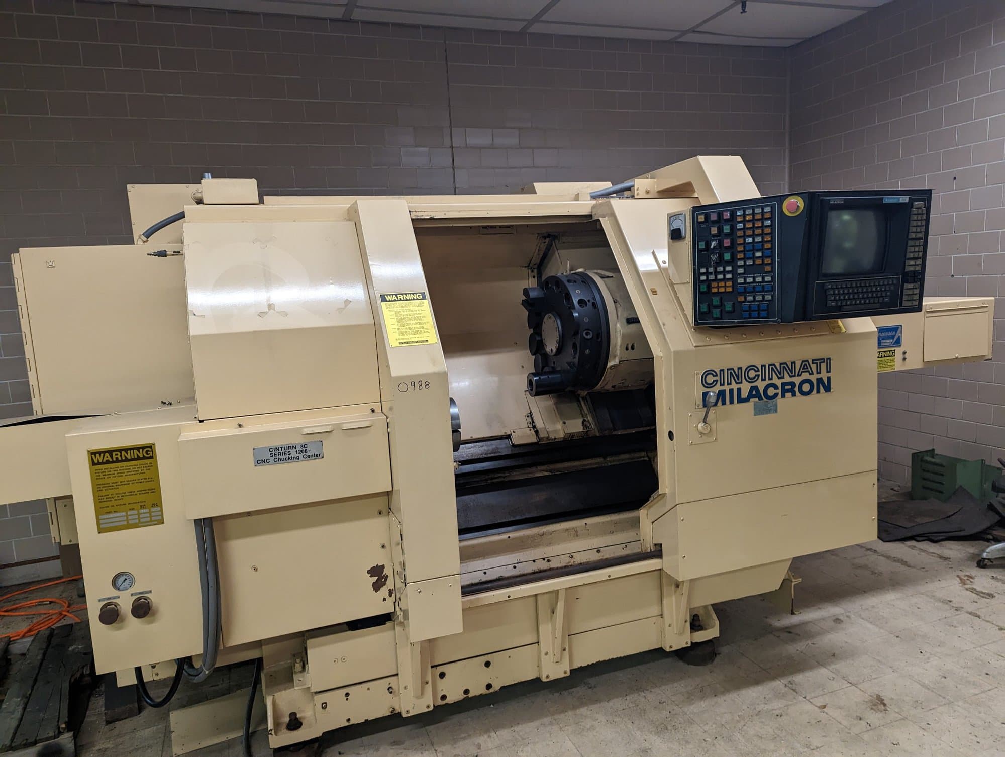 Cincinnati Milacron Cinturn 8C Series 1208 CNC Lathe, 1991- Low Hours