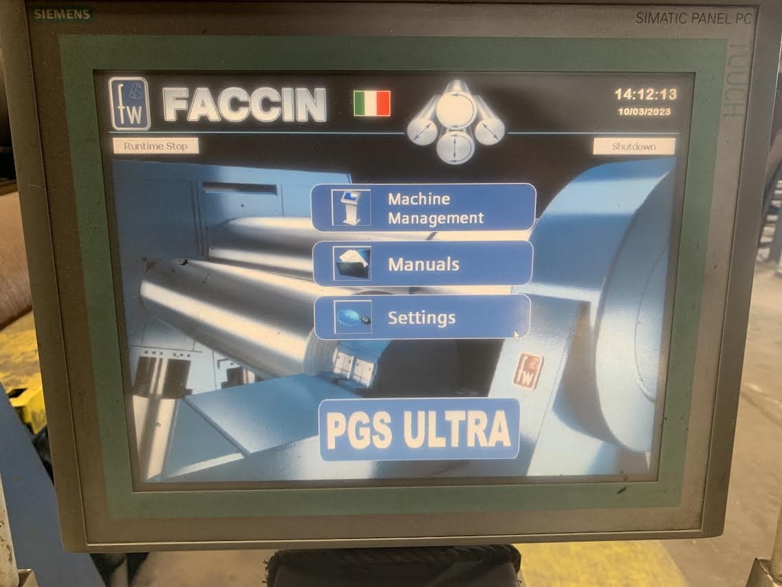 3.35" x 10' Faccin 4HEL 3176 CNC Plate Roller, 2013 - Image 11