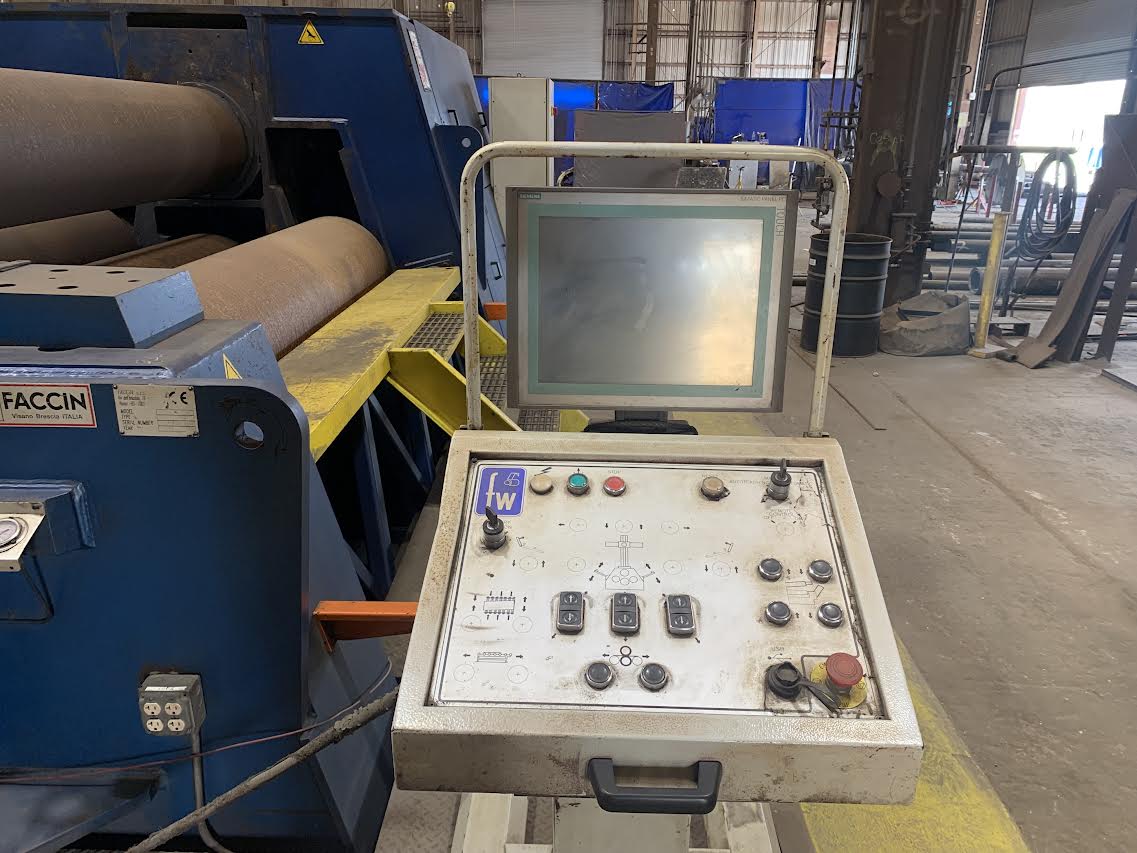 3.35" x 10' Faccin 4HEL 3176 CNC Plate Roller, 2013 - Image 8
