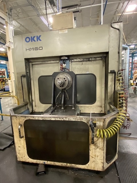 OKK HM60 CNC HMC, 1998 - CTS, Chip Conveyor, Fanuc Control