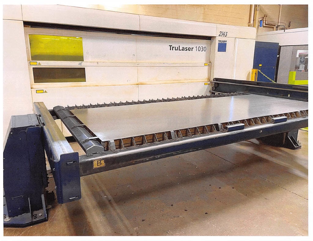 2000 Watt Trumpf TruLaser 1030 Fiber Laser, 2012 - 5'x10' Dual Shuttle Tables