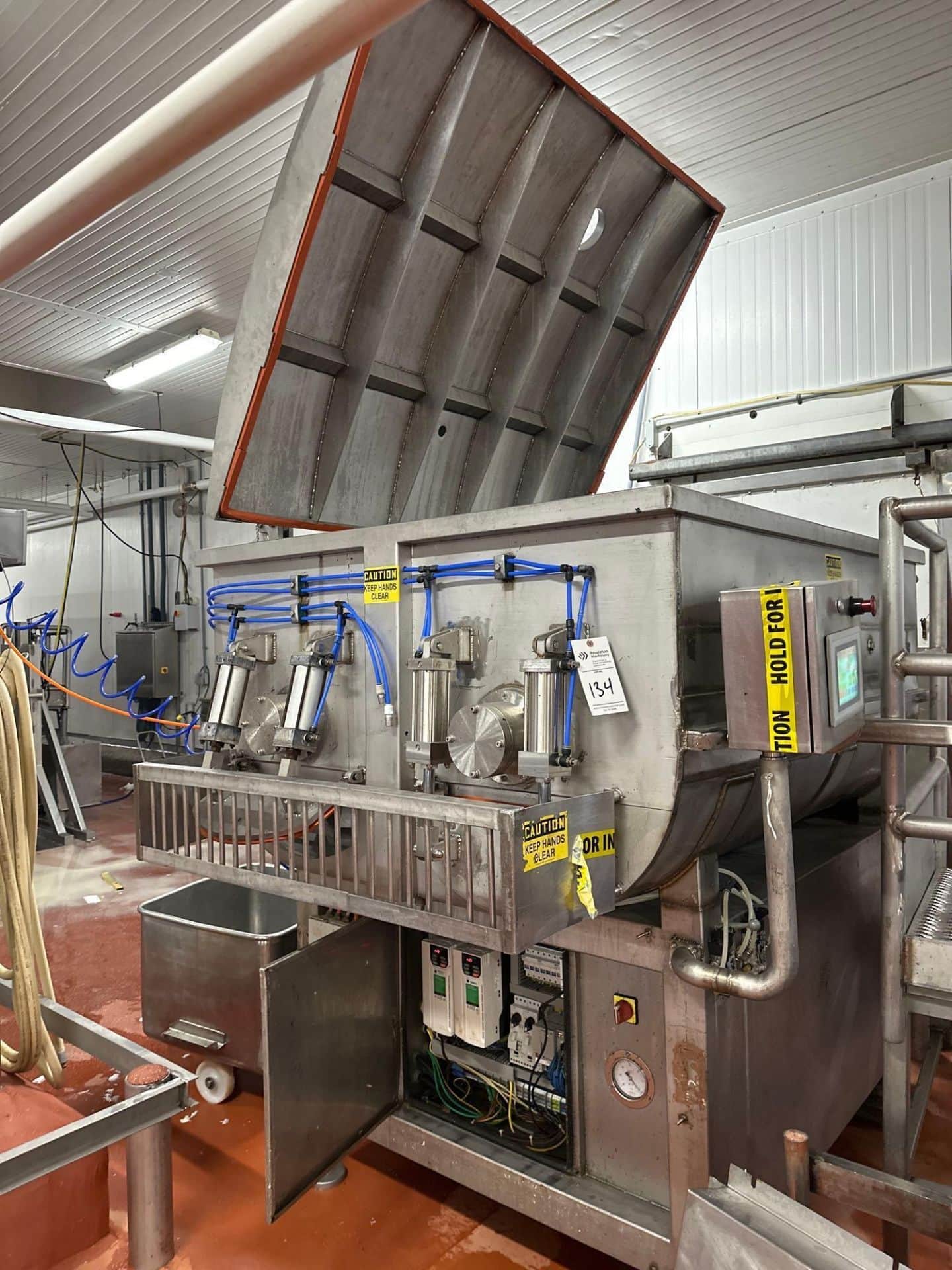 2000lbs dual ribbon paddle jacketed vacuum blender
