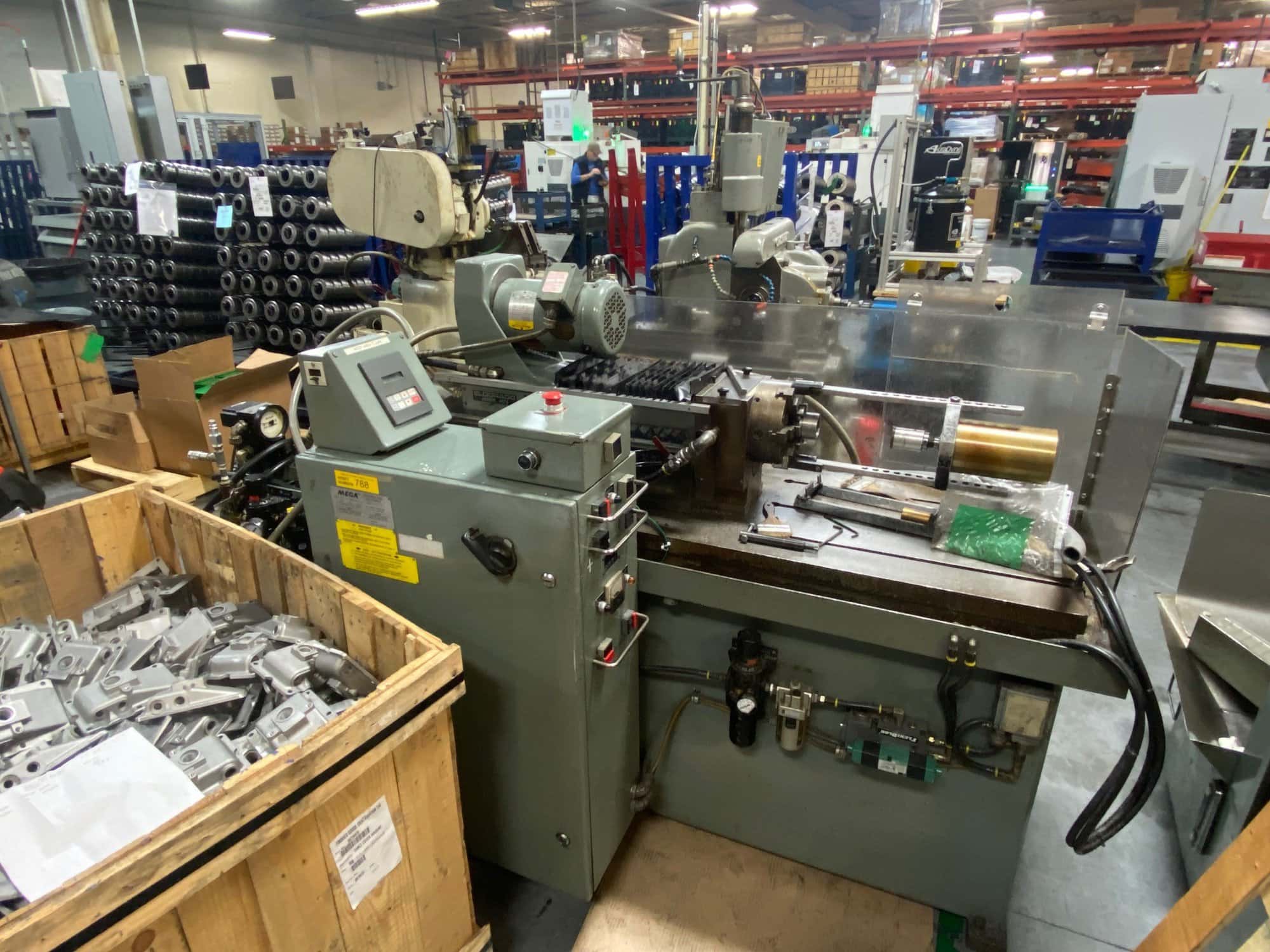 Eldorado Mega M75-1032 Single Spindle Gun Drill W/ Mega F-18 Hi-Pressure Coolant Filtration System