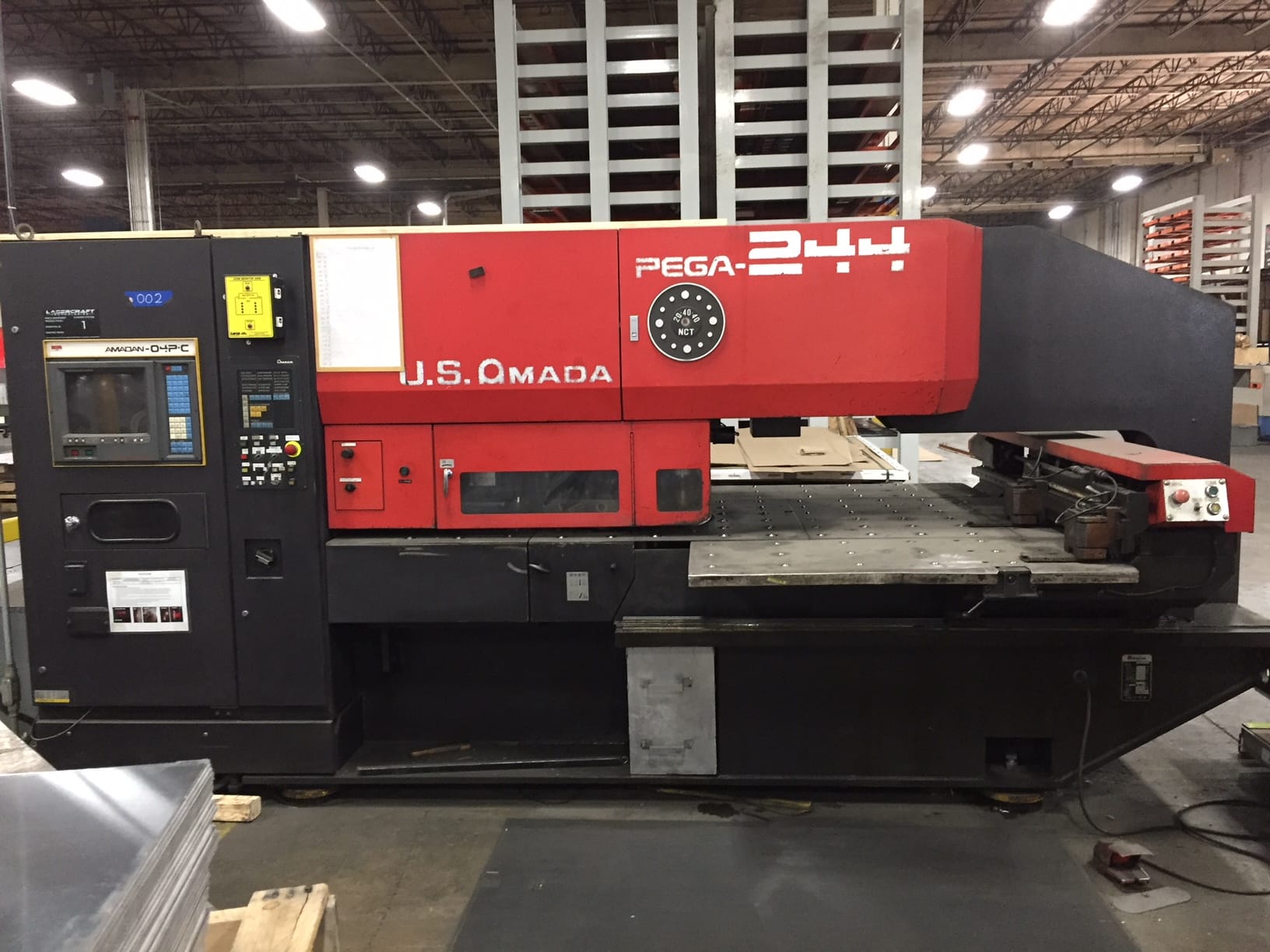 20 Ton Amada Pega 244 CNC Turret Punch, 1991