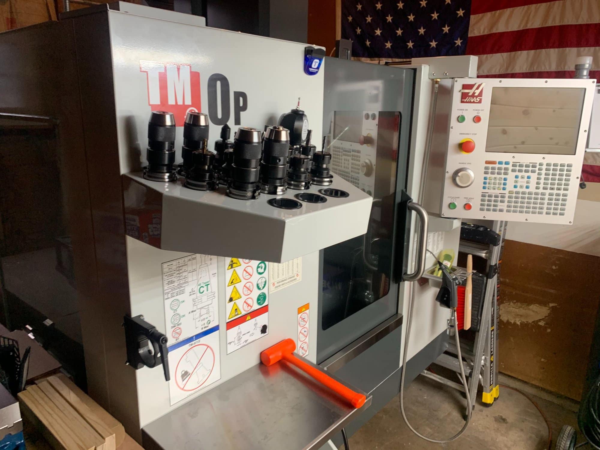 Haas TM-0P VMC, 2022 - 4th Axis Drive and Wiring, Automatic Air Gun,Chip Auger, Auto Lube System, Programmable Coolant Nozzle, High Speed Machining, Rigid Tapping