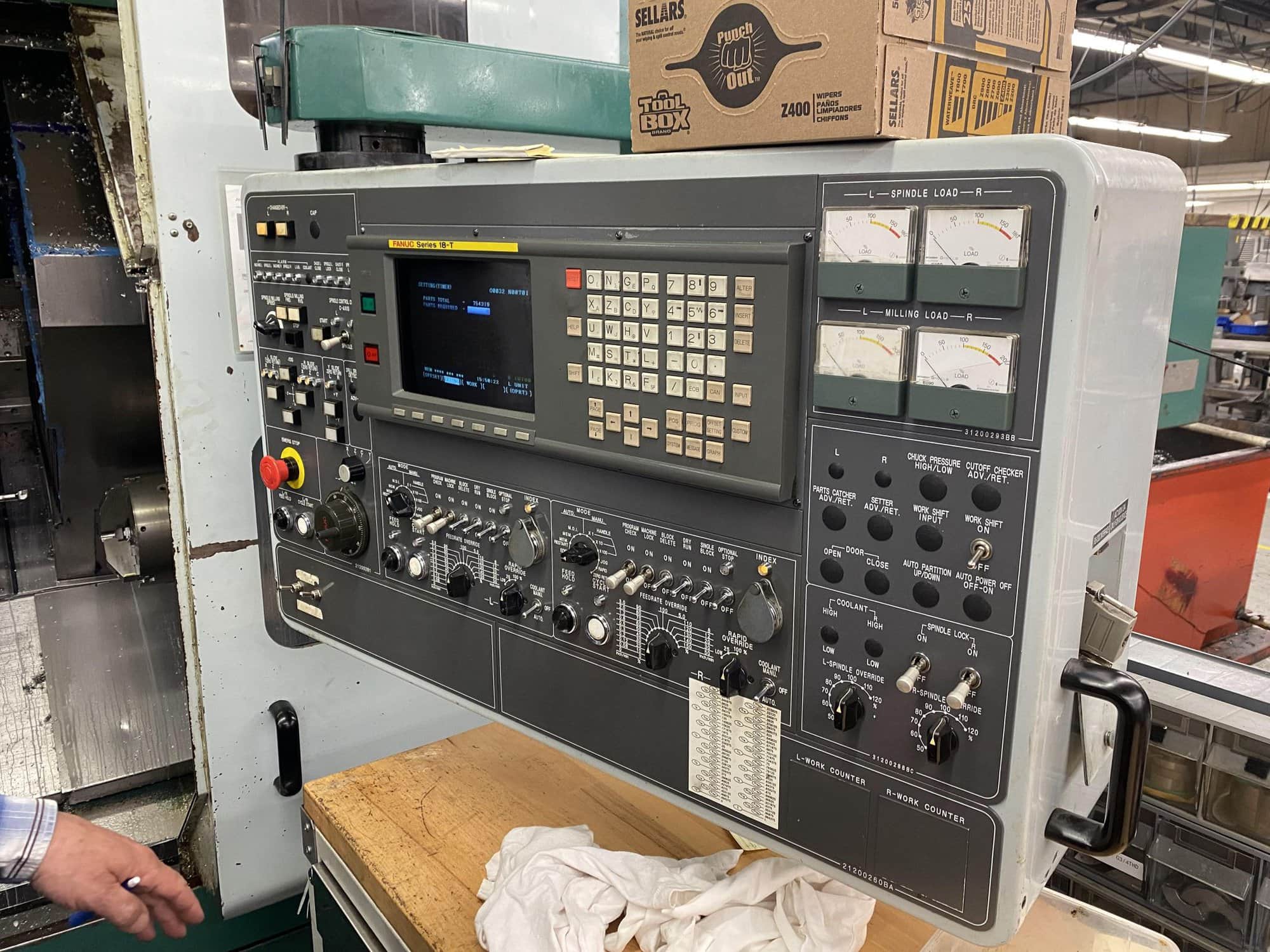 Nakamura-Tome TW-20 CNC Lathe, 2002 - Gantry Robot, Chip Conveyor - Image 4