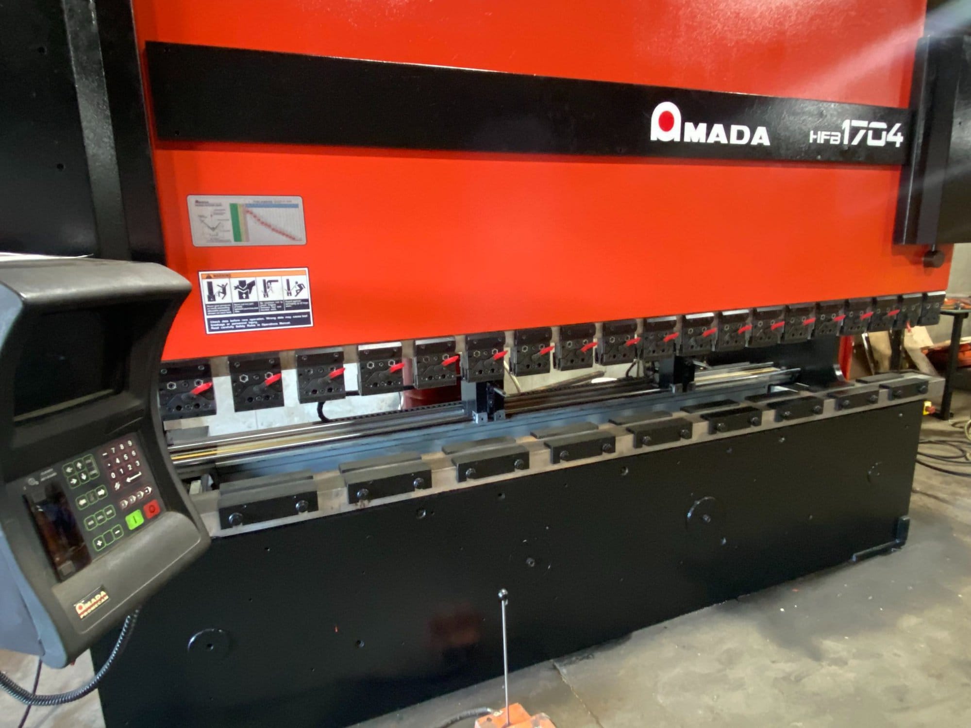 187 Ton x 13' Amada HFB 1704 CNC Hydraulic Press Brake, 1998 - Refurbished! - Image 11