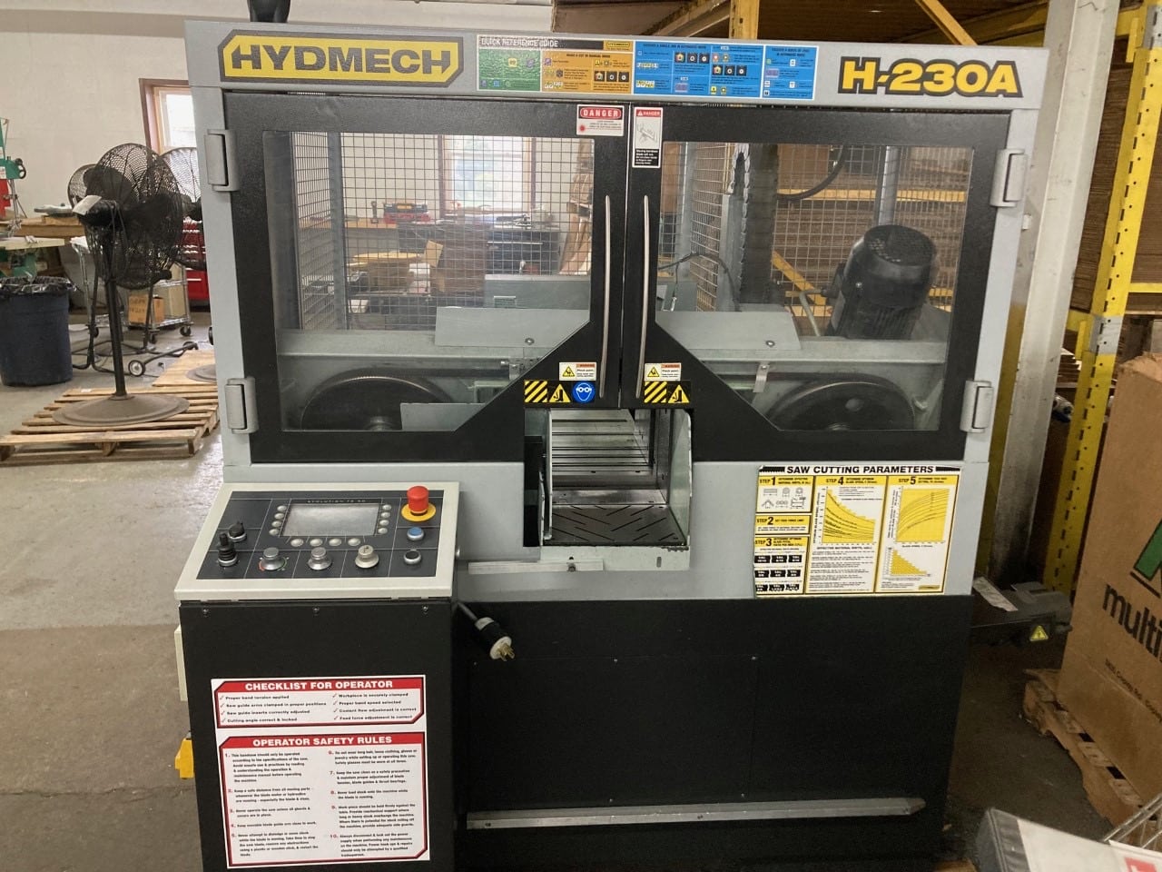 9" x 9" Hydmech H-230A Automatic Horizontal Bandsaw, 2019 - Video Available