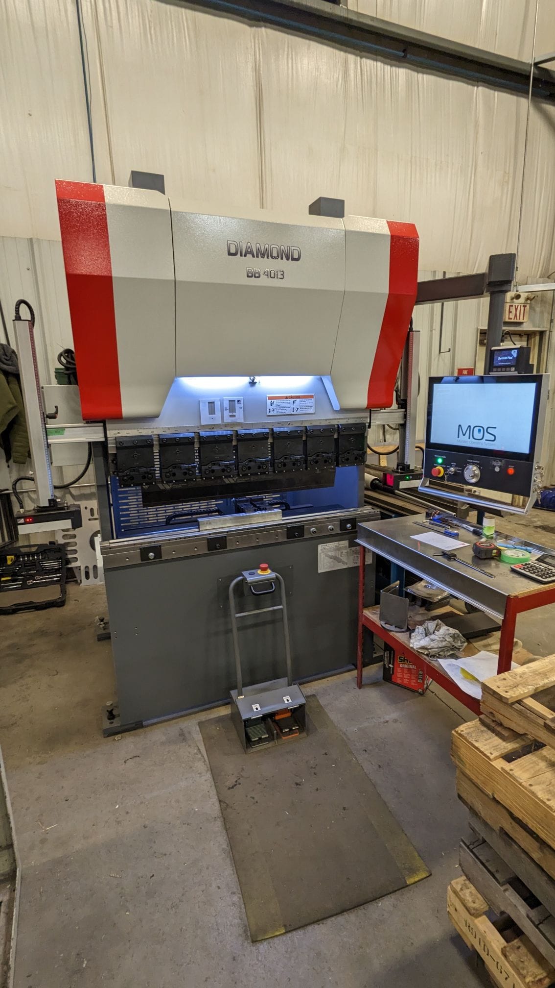 40 Ton x 4' Mitsubishi Diamond BB4013 Electric Press Brake, 2021 - Telescoping 5th Axis, Lazersafe Sentinel Plus