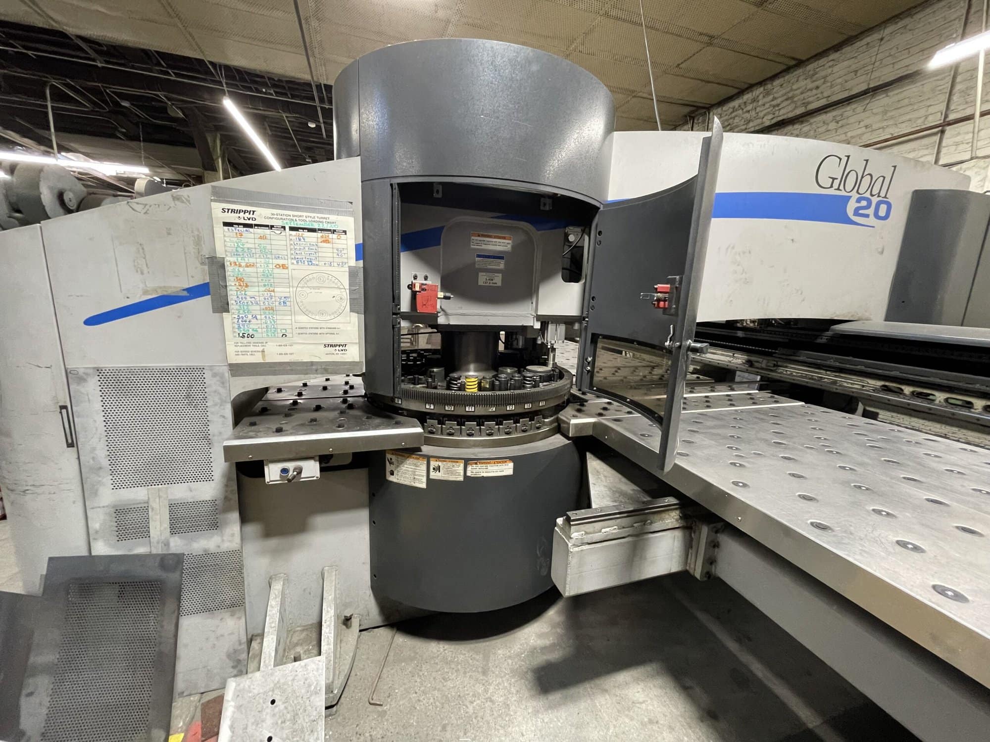 22 Ton LVD Strippit Global 20 2.5M Turret Punch, 2001 - 30 Station W/(3) Index Station, Thick Style - Image 3