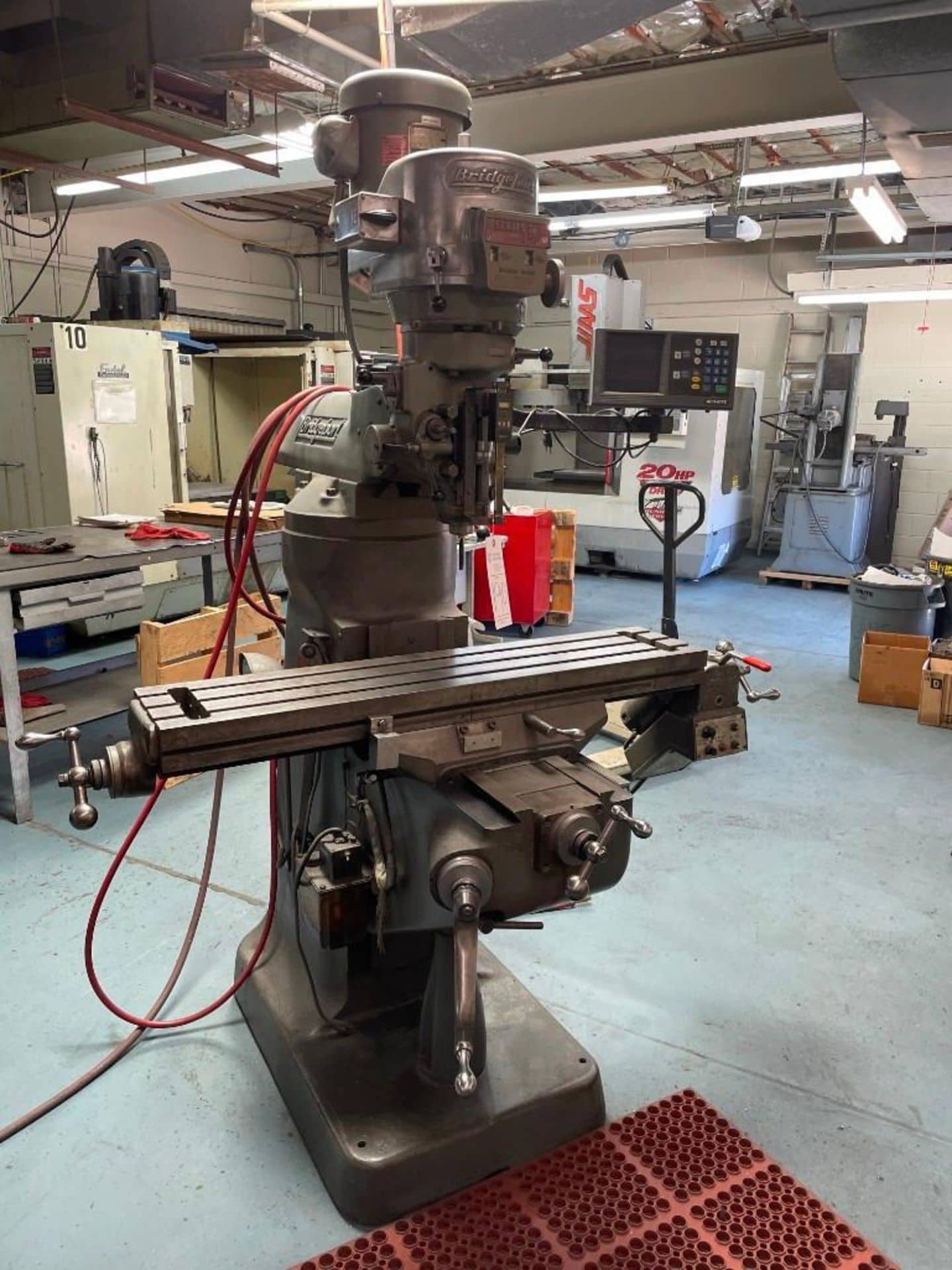 bridgeport-series-1-vertical-knee-mill-with-acu-rite-dro-and-power-feed-lot190 bridgeport series 1 vertical knee mill with acu-rite dro and power feed