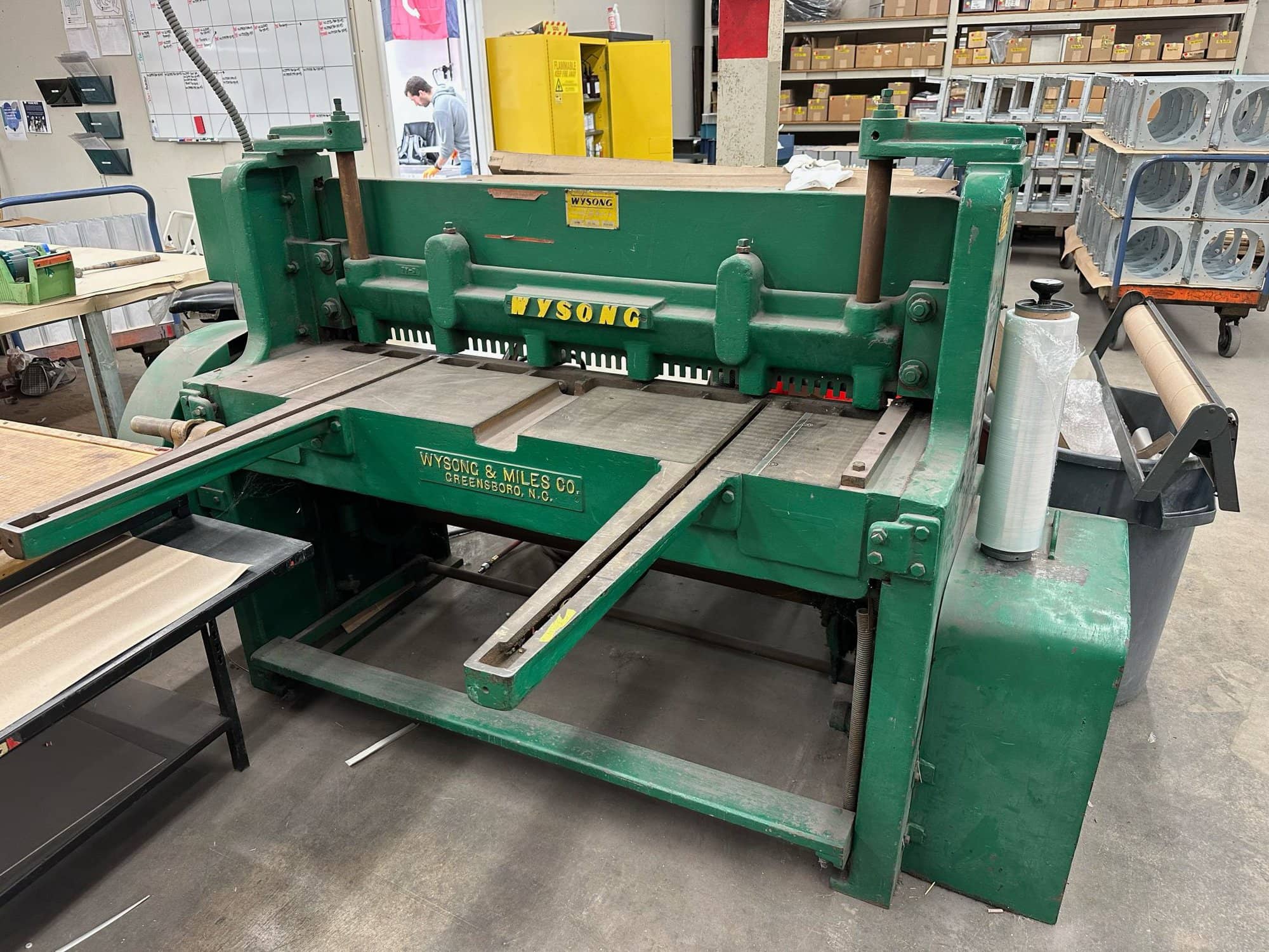 12 Ga. x 52" Wysong Model 1252 Mechanical Shear, 1954 - Front Sheet Supports