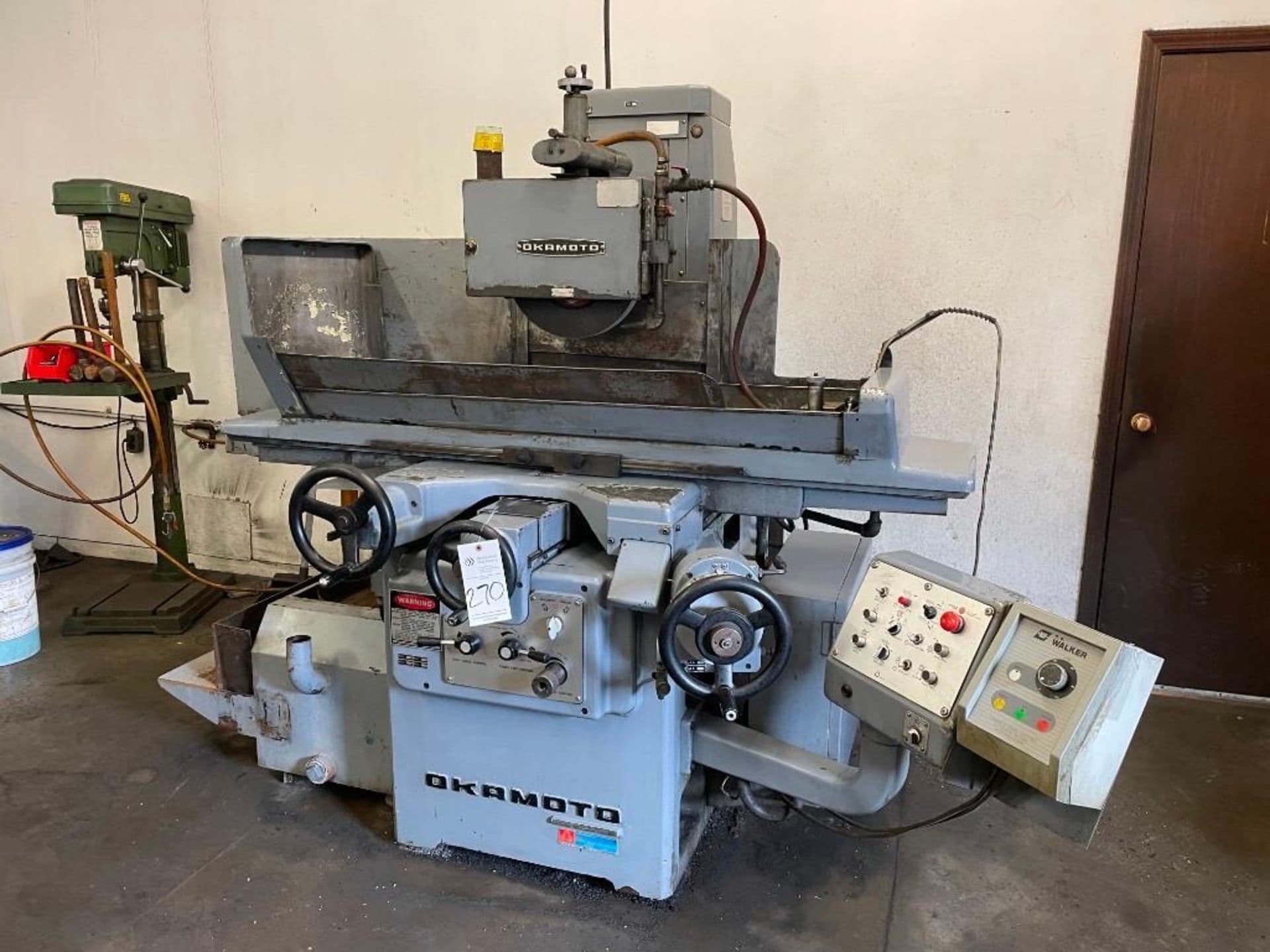 okamoto accugar 12 by 24 124n surface grinder with magnetic chuck