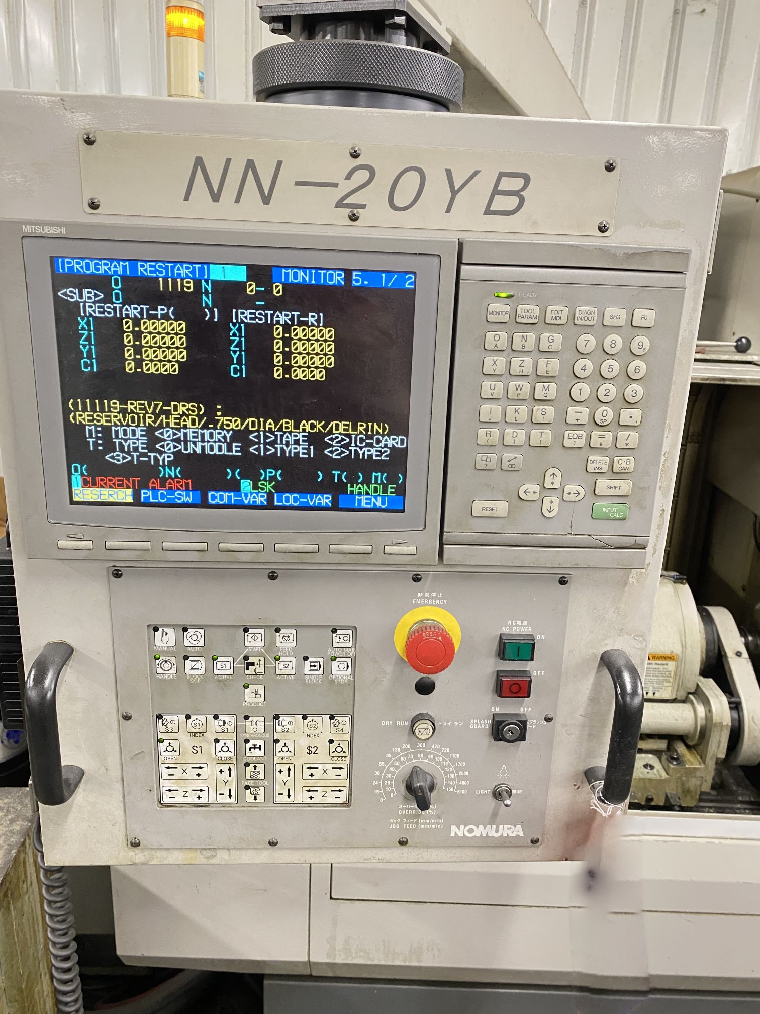 Nomura NN-20YB CNC Swiss Screw Machine, Lathe, 2008 - Image 3