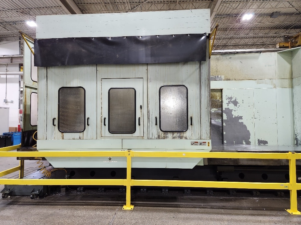 Kuraki KBT 13EA CNC Boring Mill, 2003 - Fanuc Control, 4k RPM, Chip Conveyor, 1000 PSI TSC
