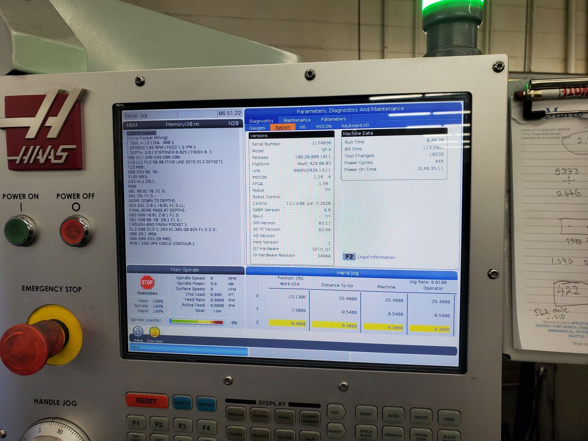 Haas VF-4 VMC, 2020 - Through Spindle Coolant, Chip Auger, Low Hours - Image 10