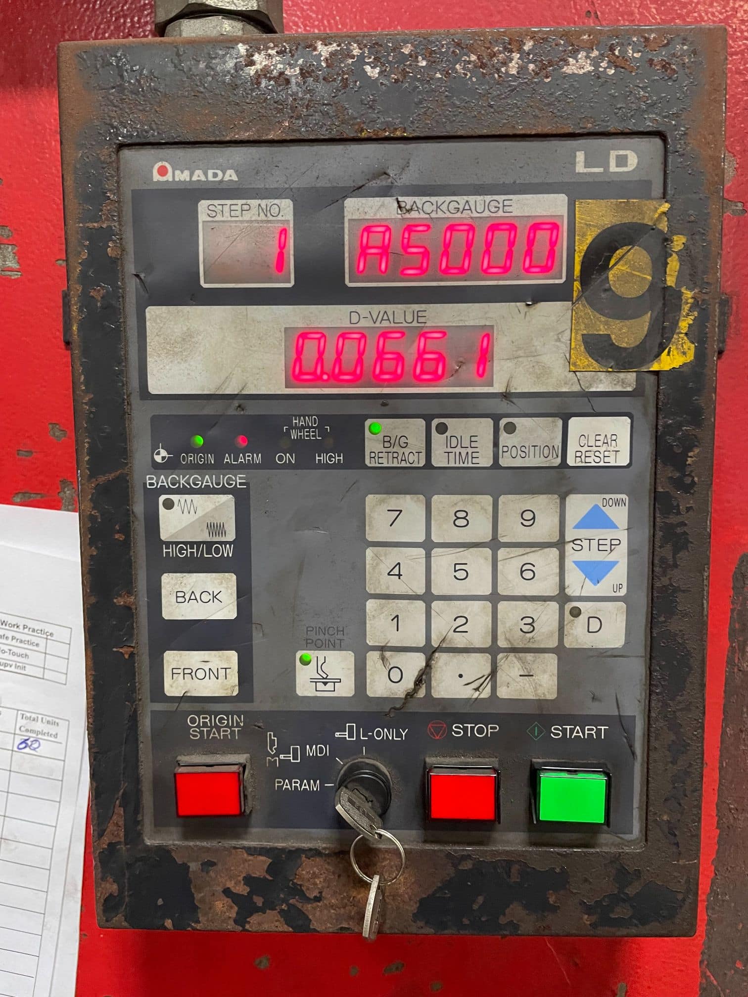 100 Ton x 10' Amada RG1030LD Press Brake, 2001 - Image 2