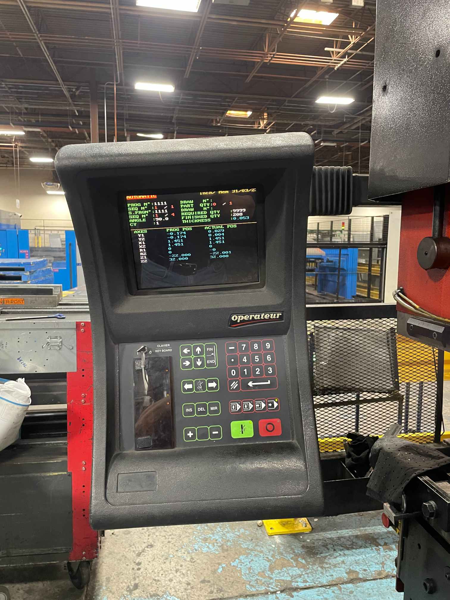 138 Ton x 10' Amada HFB 125 CNC Hydraulic Press Brake, 1995 - Image 3