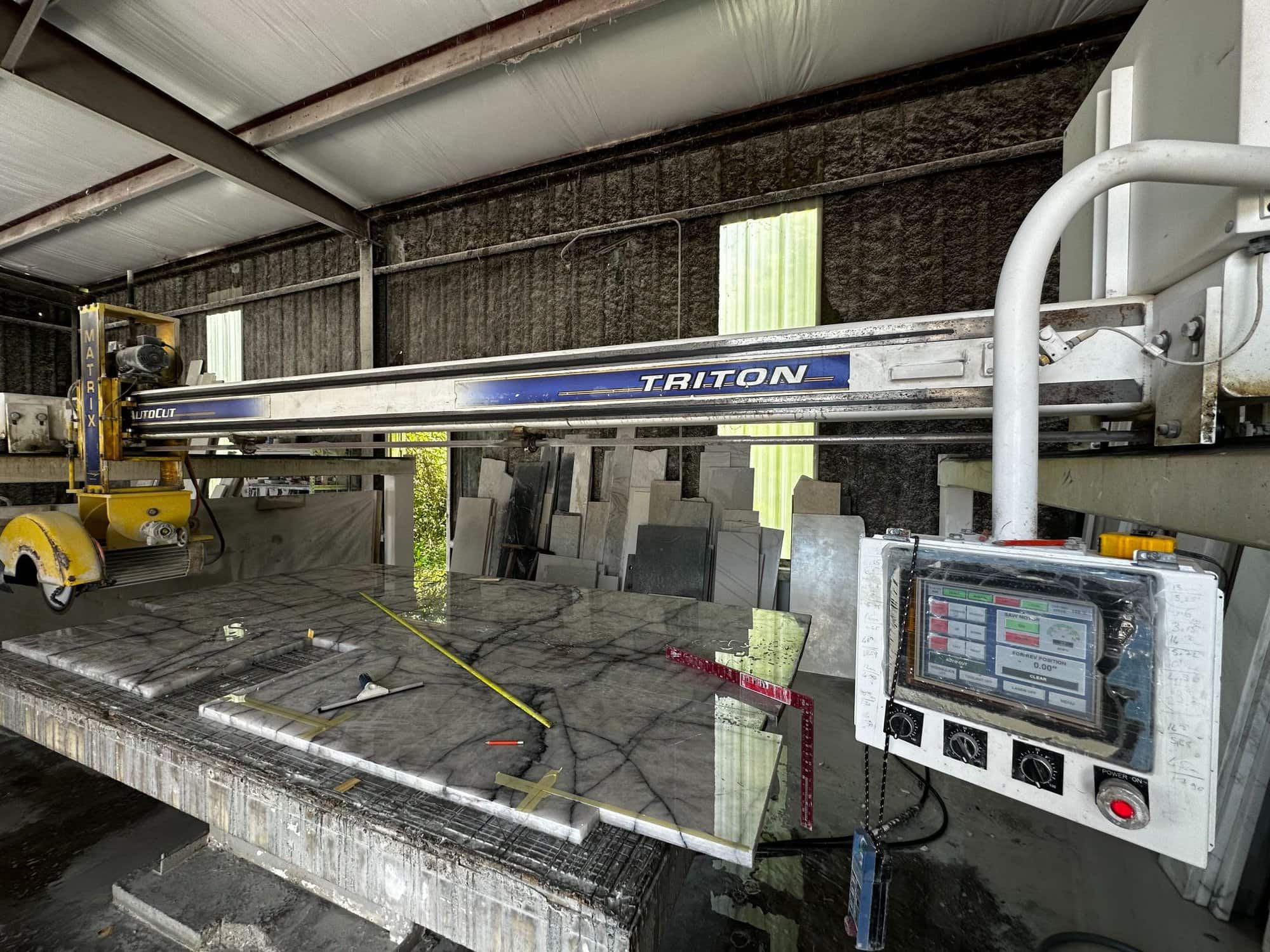 Matrix Triton Autocut Bridge-Saw Stone Cutter, 2008 - 6' x 10' Tilt Table