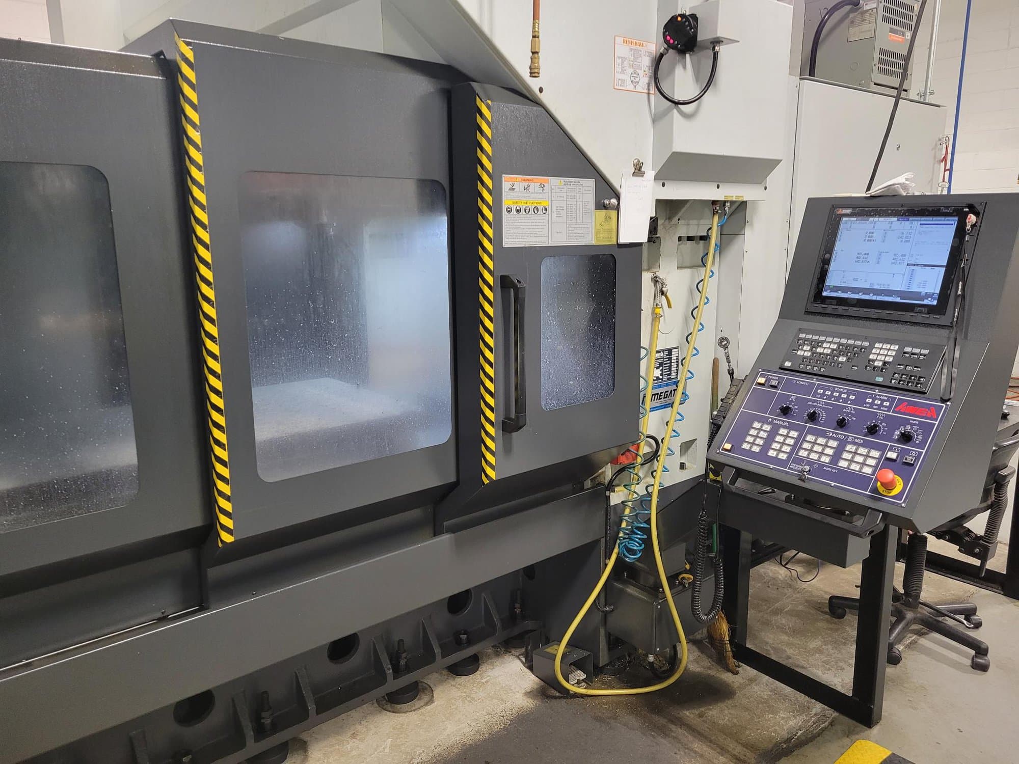 Awea VP-2012 CNC Bridge Mill, 2018 - Mitsubishi Control, Glass scales, Probe, 15K Spindle - Image 3