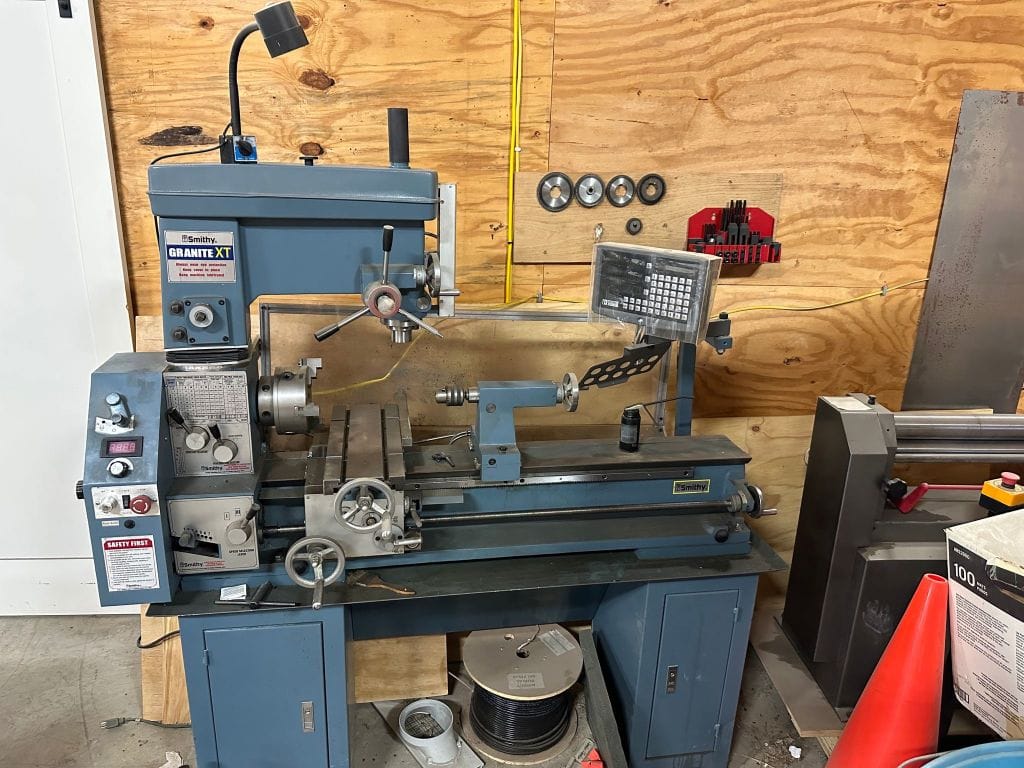 Smithy Granite XT1340 XT Lathe Mill Combo, 2019 - Stand, Digital Readout, and Tooling all Included