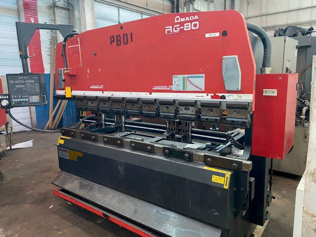 88 Ton x 8' Amada RG-80 CNC Press Brake, 1995 - Image 2
