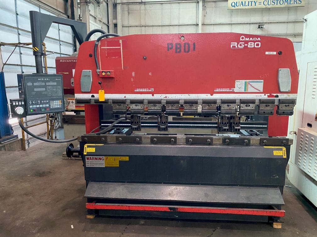 88 Ton x 8' Amada RG-80 CNC Press Brake, 1995 - Image 5