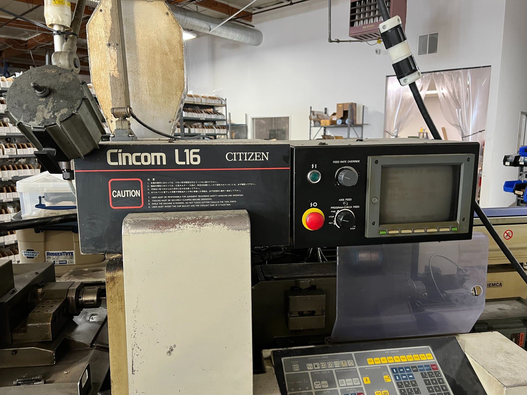Citizen Cincom L16 Model V, Swiss Type CNC Lathe, 1994 - MistBuster Quad, 2001 Iemca Genius 112 Bar Feeder - Image 2