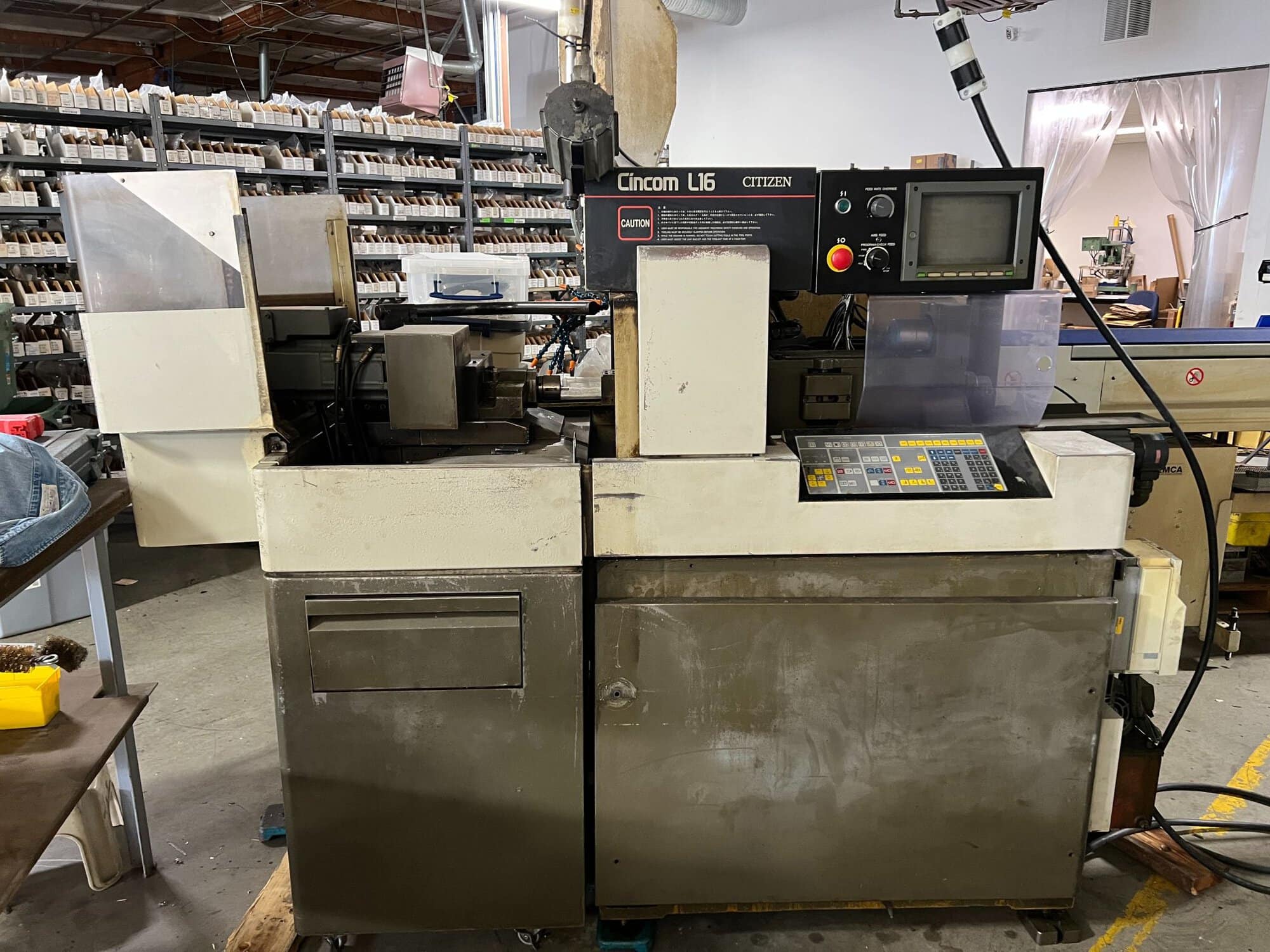 Citizen Cincom L16 Model V, Swiss Type CNC Lathe, 1994 - MistBuster Quad, 2001 Iemca Genius 112 Bar Feeder