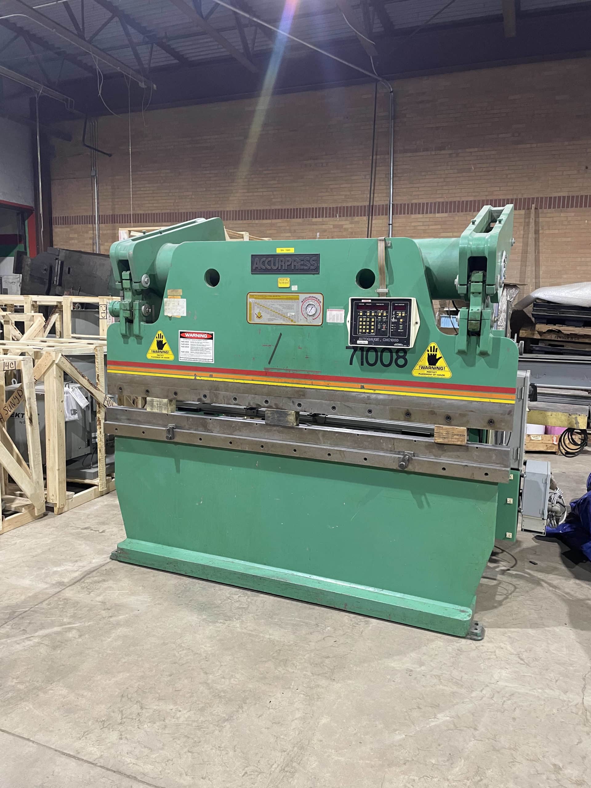 100 Ton x 8' Accurpress 71008 CNC Press Brake, 1987 - Automech 1000, Very Clean - Image 2