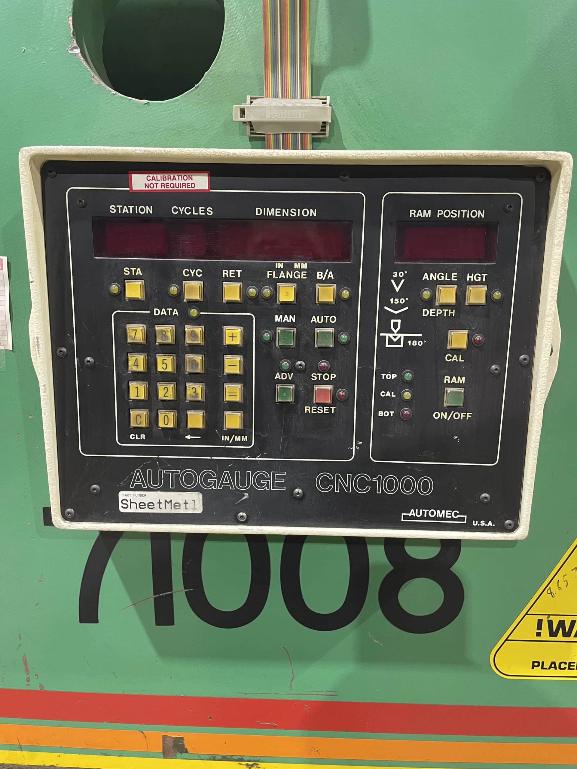100 Ton x 8' Accurpress 71008 CNC Press Brake, 1987 - Automech 1000, Very Clean - Image 5