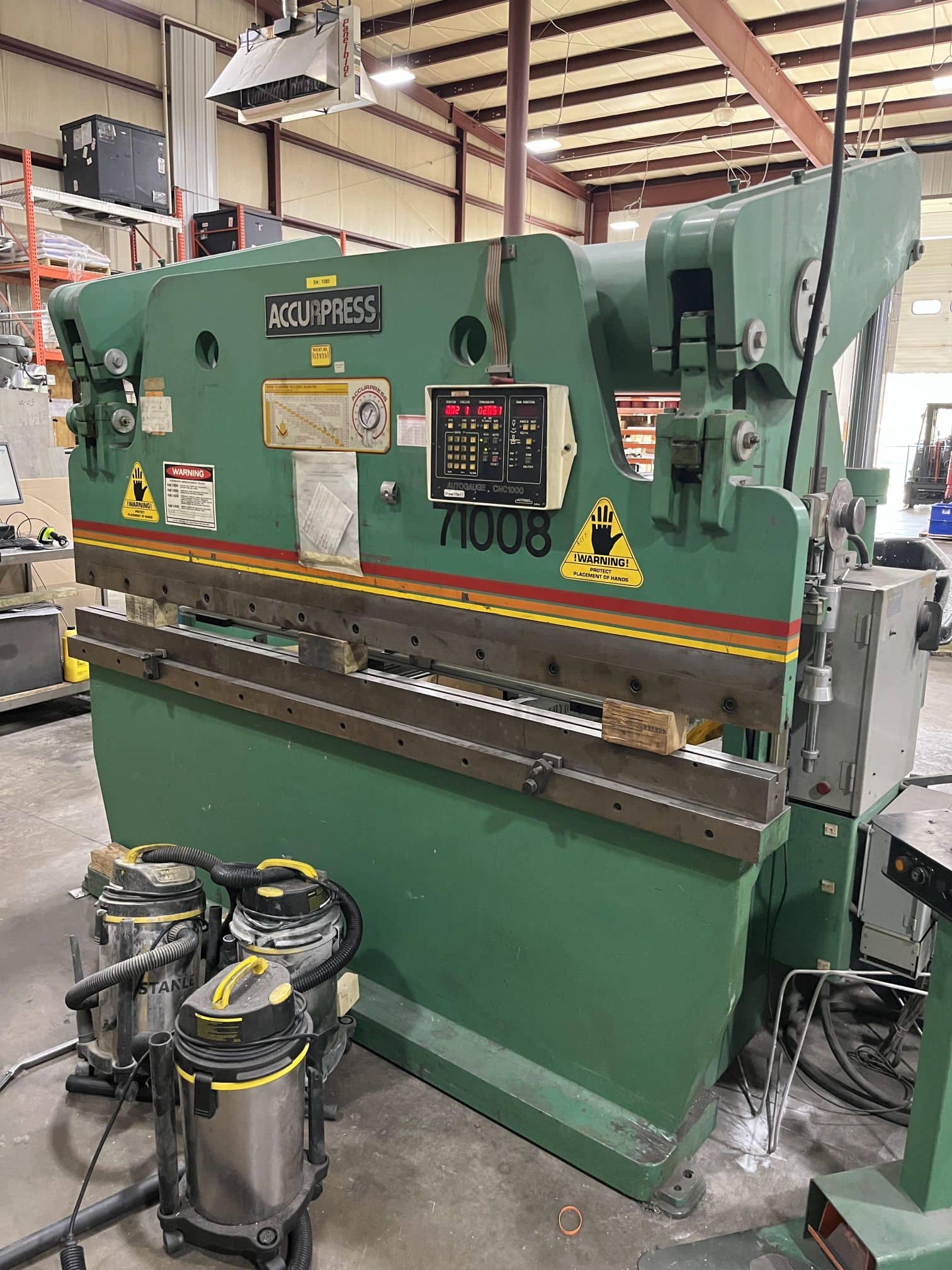 100 Ton x 8' Accurpress 71008 CNC Press Brake, 1987 - Automech 1000, Very Clean