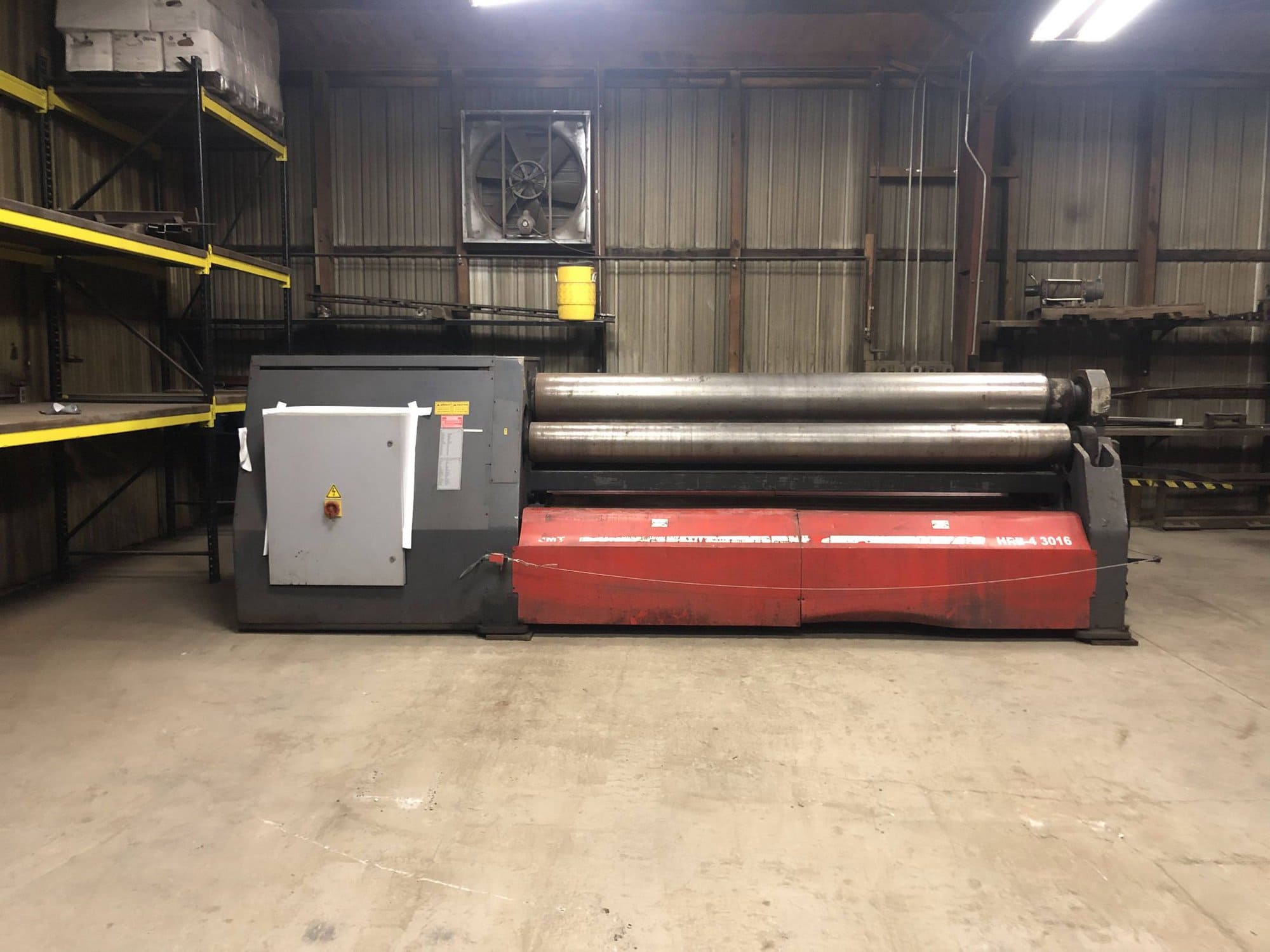 5/8" X 10'-2" Durma/JMT HRB-4 3016 Horizontal Roll Double Pinch Plate Roll, 2014 - Very Low Hours/Usage