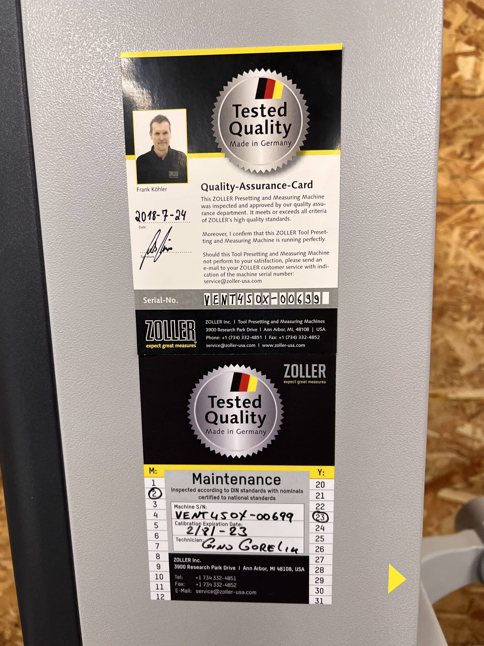 Zoller Venturion 450 Tool Presetter, 2018 - Pilot 4.0 - Image 6