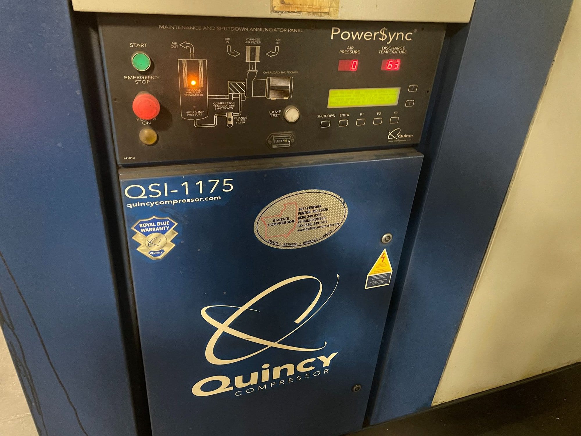 Quincy Rotary Screw Air Compressor Model QPCD 1200, 2010 - 150 PSI - Image 4