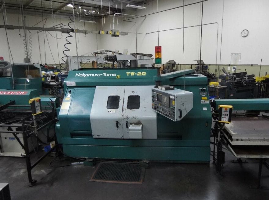 Nakamura Tome TW-20, Twin Spindle/Turret CNC Lathe, 1998 - Fully Loaded, LNS Load/Unload, Probe, Tooling Included