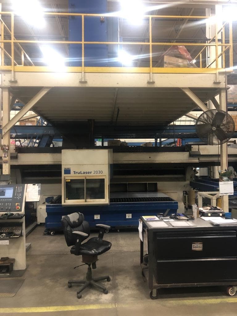 3200 Watt Trumpf TruLaser 2030 CO2 Laser, 2008 - 5' x 10', With Load/Unload System