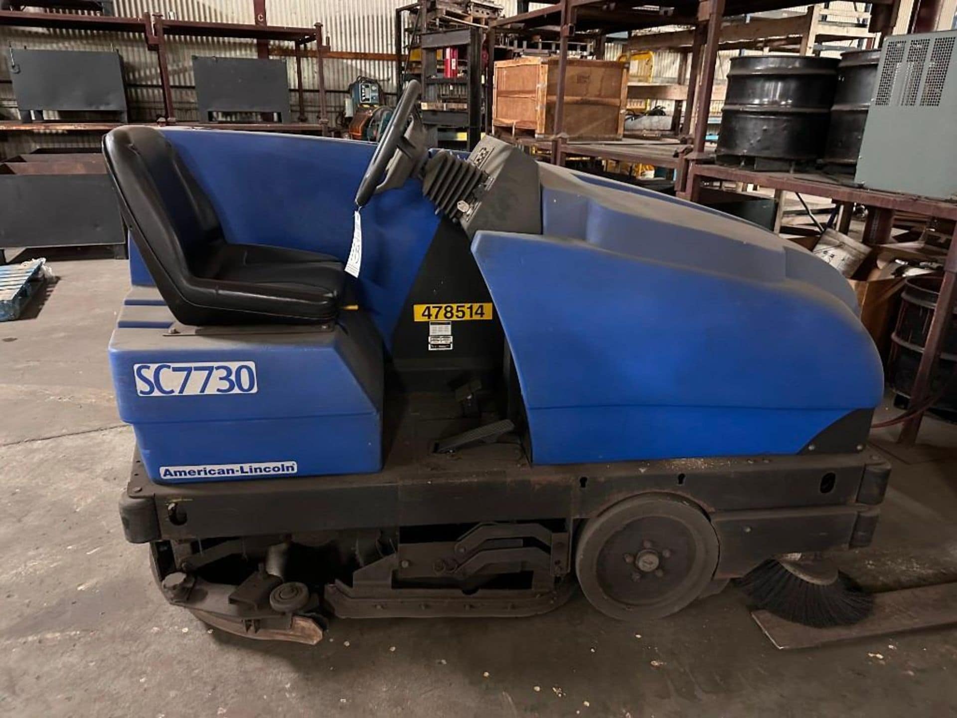 american lincoln battery powered rider sweeper scrubber sc7730