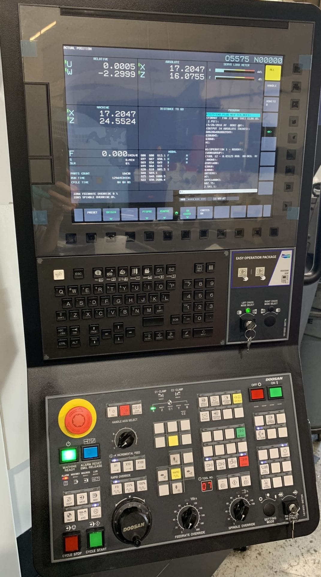 Doosan Puma GT3100 CNC Lathe, 2020 - 12" chuck, EOP CNC Control, Chip Conveyor, Tailstock - Image 4
