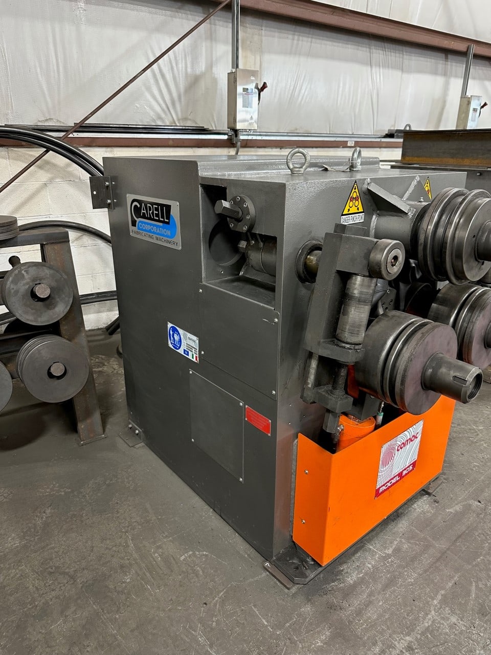 Carell 305HV Double Pinch Angle Bending Roll with (3) sets of Pipe Rolls, for 1-1/4” 1-1/2” & 2”, 2017 - Low Hours