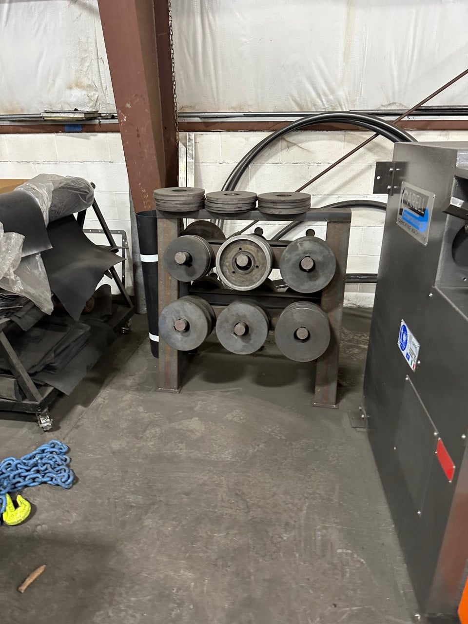 Carell 305HV Double Pinch Angle Bending Roll with (3) sets of Pipe Rolls, for 1-1/4” 1-1/2” & 2”, 2017 - Low Hours - Image 2