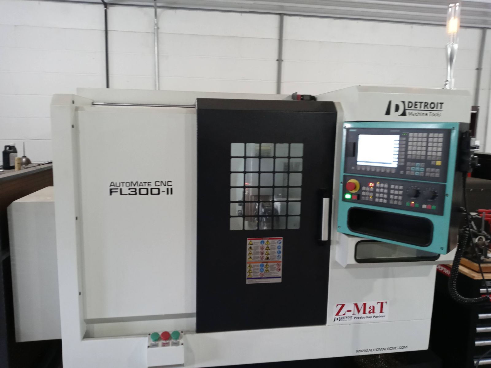 Z Mat Flash FL300 CNC Lathe, 2018 - 4500 RPM, C and Y Axis, Live Tooling, 808D Siemens Control